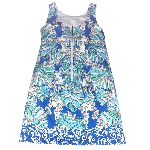 Lilly Pulitzer Cathy Shift Dress in Bay Blue Coasting Engineered Shells - Picture 3 of 5